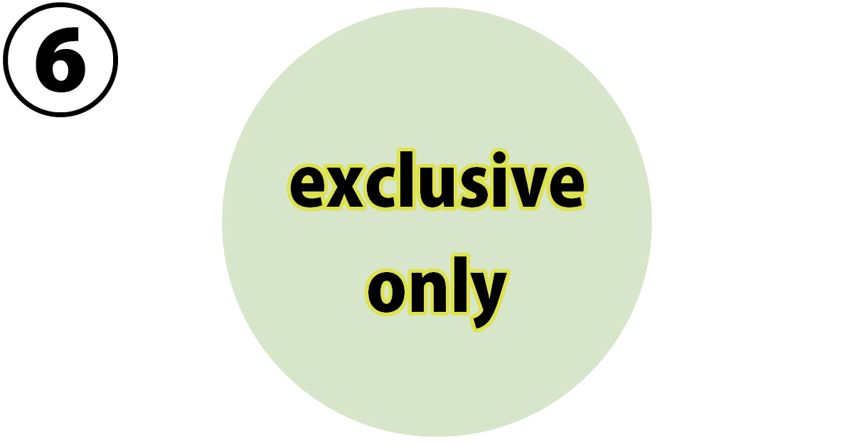 イラスト：「exclusive only」のテキスト